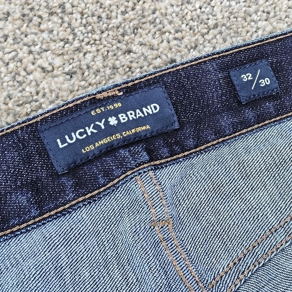 Lucky Brand Dark Wash 410 Athletic Slim Straight Leg Denim Jeans Mens 32/30